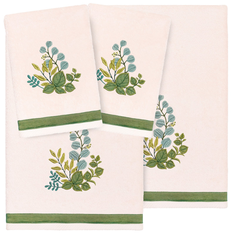 Botanica 4 Piece Turkish Cotton Towel Set, Blush