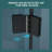 36"W X 72"H Fold Frameless Shower Door With Tempered Glass, 1/4 Inch (6 Mm), Matte Black-123210131