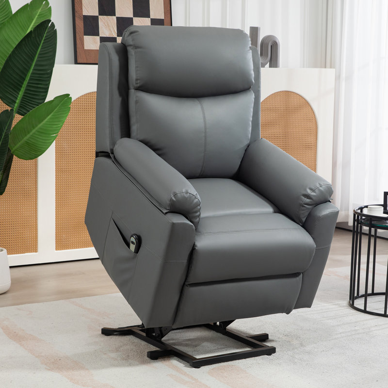 Crooksville 83cm Wide Standard Recliner, Charcoal Grey