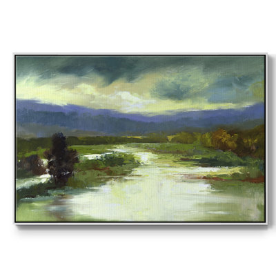 Mountain Meadow, peinture sur toile encadrée