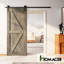 96in High 5-in-1 Design Classic Grey Colour Solid Pine Wood Finished/Unassembled One Door Only