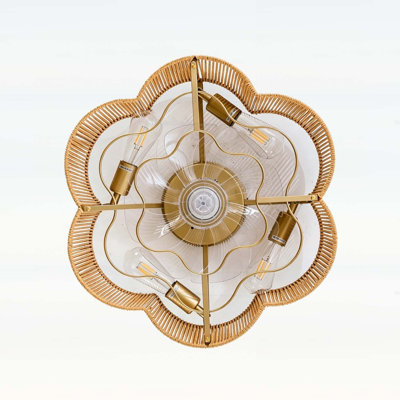 Nouveau ventilateur de plafond encastrable à cordon de papier de 19 pouces avec pales en ABS, application et télécommande, six vitesses, moteur à courant continu silencieux pour les chambres et les appartements