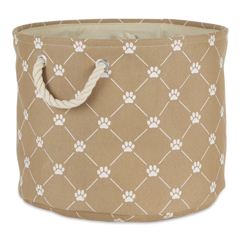 Bac en tissu Pet Trellis Paw, H 15 po x l 18 po x P 18 po, Taupe
