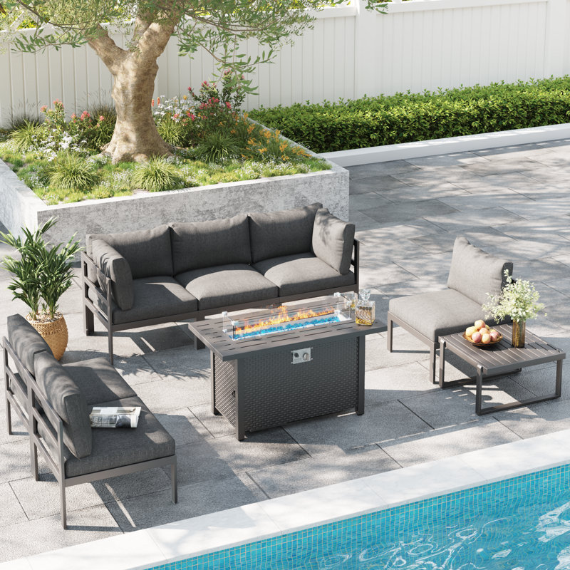 6 - Person Outdoor Seating Group With Cushions