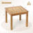 Outdoor Square Teak Wood End Table Coffee Table for Porch Deck Garden Patio-2135339606