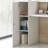 Gradon Rectangle Synthetic Laminate Reception Desk with Filing Cabinet