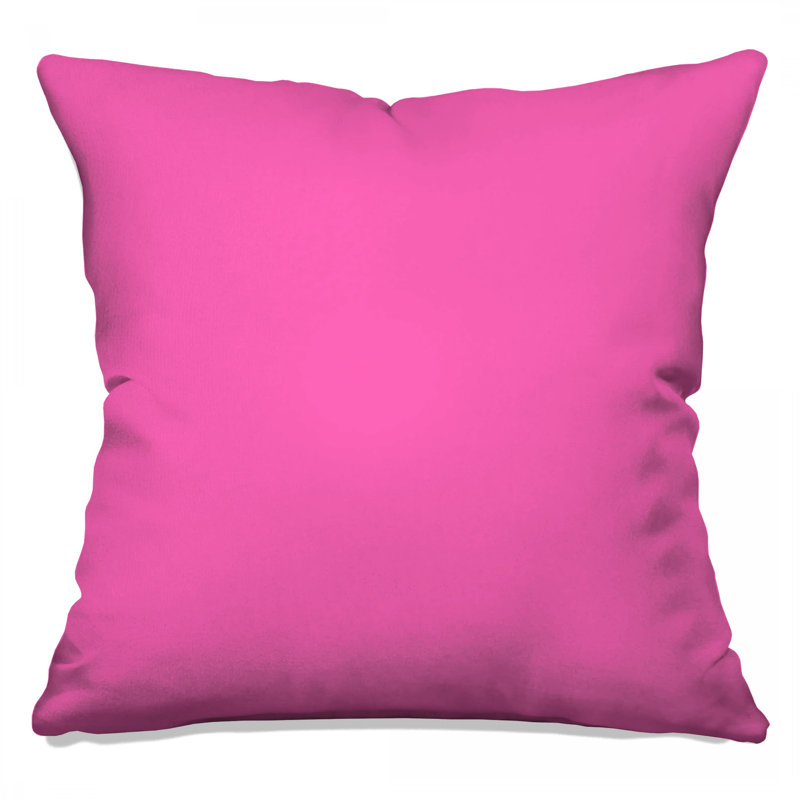 Coussins décoratifs unis à fond rose uni, 16 po x 16 po