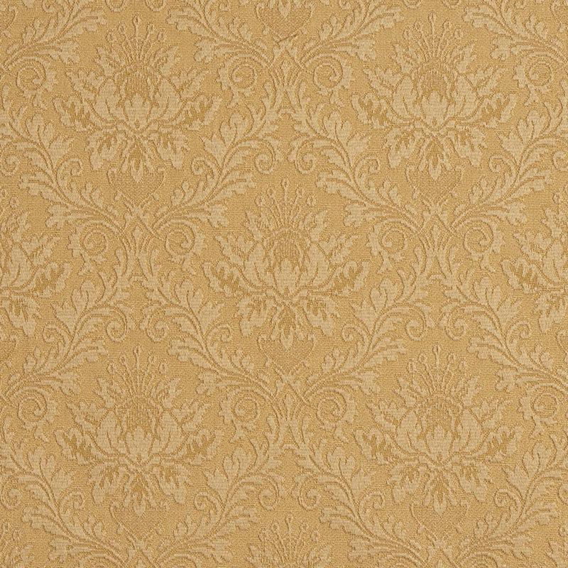Tissu floral matelassé, Doré 5