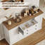 Buffet Farmhouse 58 "avec 2 tiroirs et 4 portes de grange rainurées, table basse en bois pour cuisine-46315761