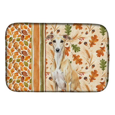 Fawn Whippet Heirloom Fall Dish Drying Mat