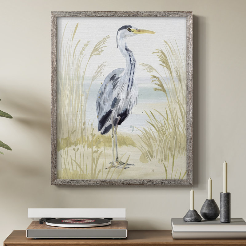 Heron on the Coast I, reproduction encadrée - bois massif, H 30 po x l 24 po