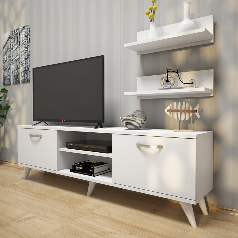 Akuji Unfinished Floating Entertainment Centre for TVs up to 55", White