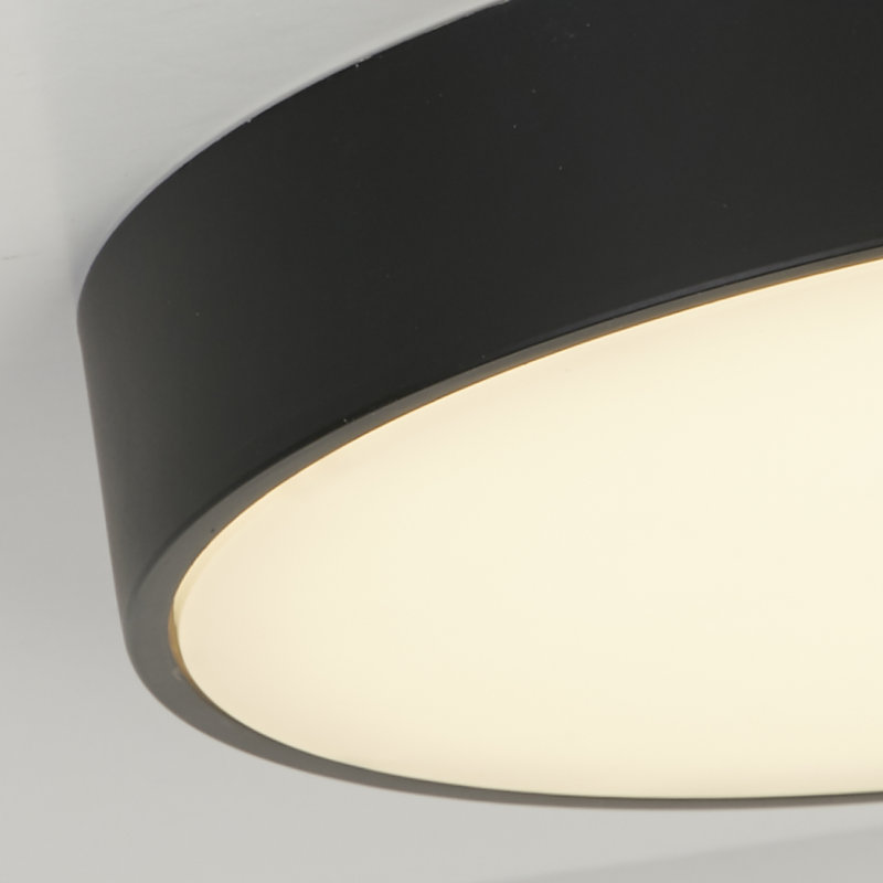 Akansha Plastic LED Flush Mount, Black