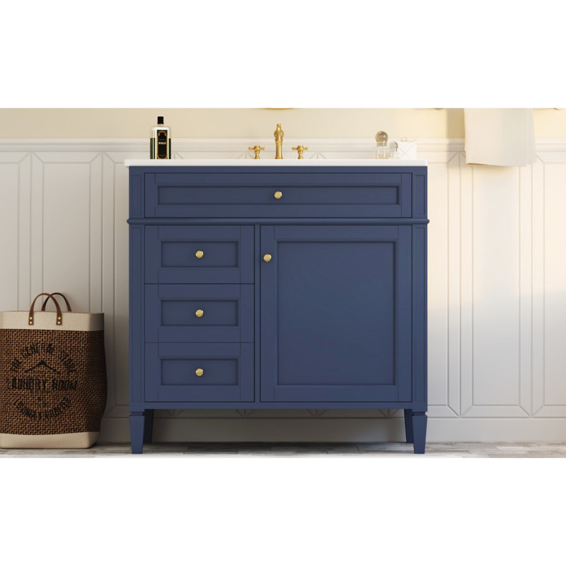 Lavabo de salle de bain Modern, Bleu