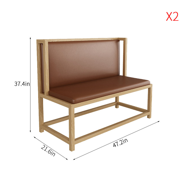 Banc rembourré en similicuir Light Luxury