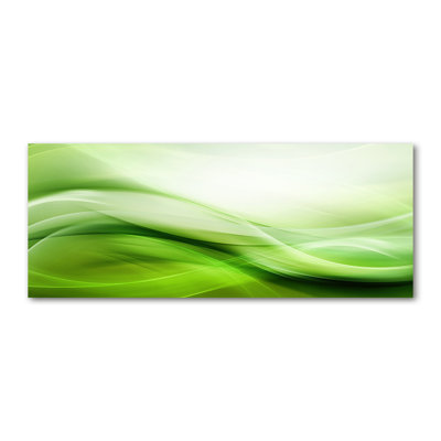 Green Waves Background - Wrapped Canvas Print