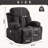 Swinging Recliner Massage Heated Sofa, With USB And 2 Cup Holders In Side Pockets-780690303