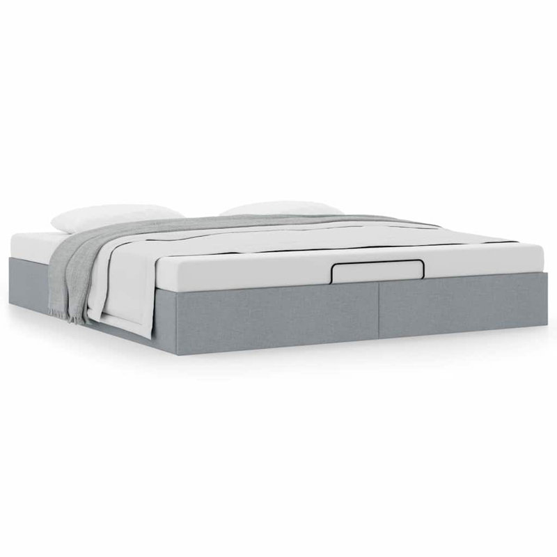 Ayssa Upholstered Bed Frame, Super King (6'), Light Grey