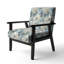 Chaise d'appoint Petal Symphony Blue Damask Harmony I - Velours