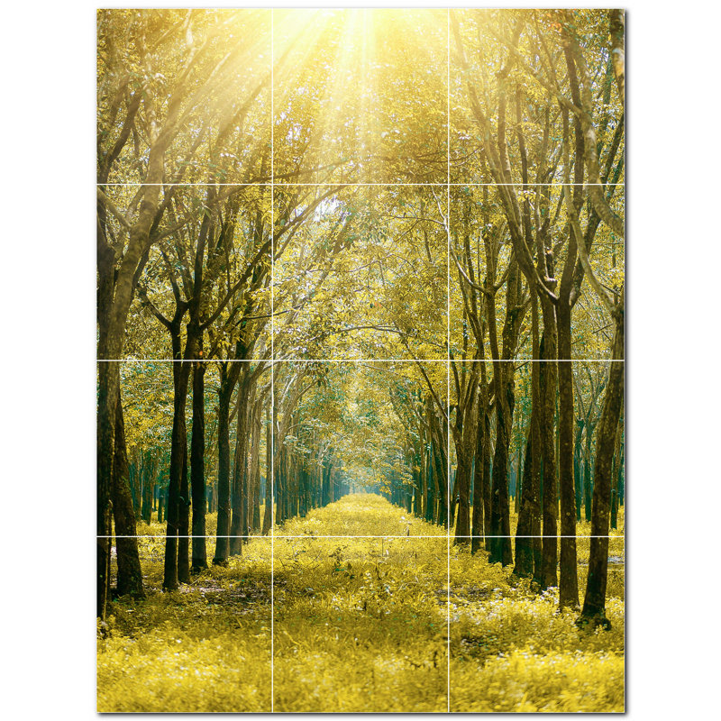 4.25 in. x 4.25 in. Ceramic Decorative Mural