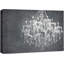 Glam Crystal Chandelier " Grey Crystal Chandelier Candle Silhouette On Floral Pattern Decor Lights Modern Art "-93589340-93589341