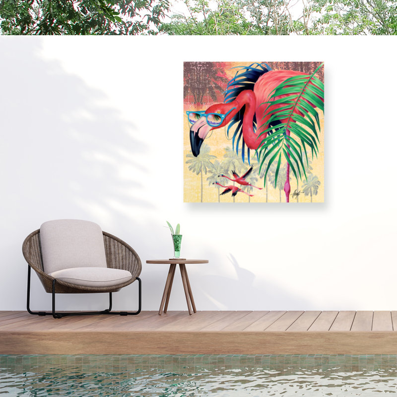 Toile d'extérieur Paityn James Mazzotta «Cool Flameoes», H 24 po x l 24 po x P 1,5 po