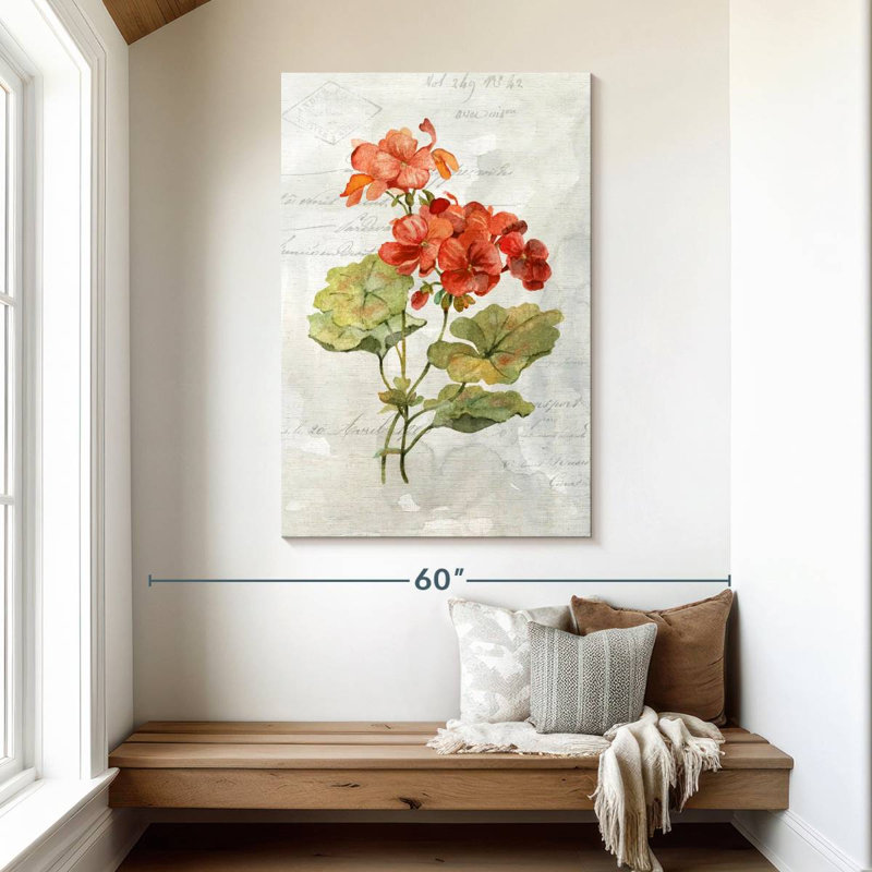 Harnek Linen Geranium II, 48" H x 32" W