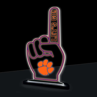 Clemson University College Foam Finger Desklite LED Decor