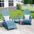Plastic Adirondack Folding Outdoor Ottoman(TWO SETS)-104826919