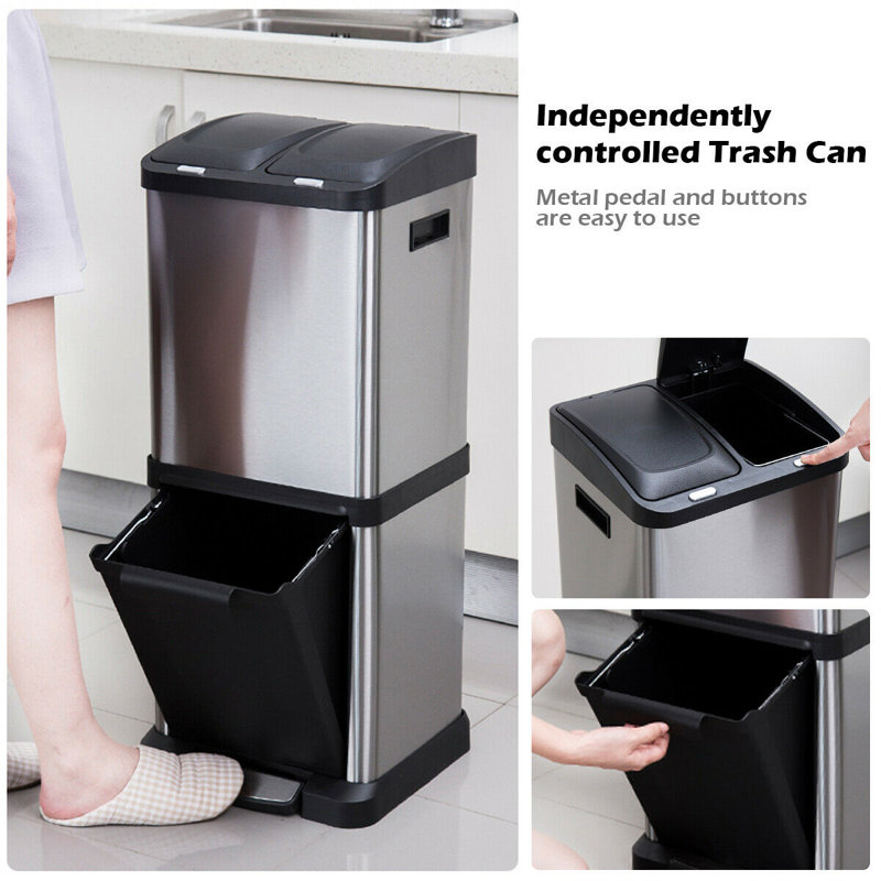Ceji Steel Rubbish Bin - 32L