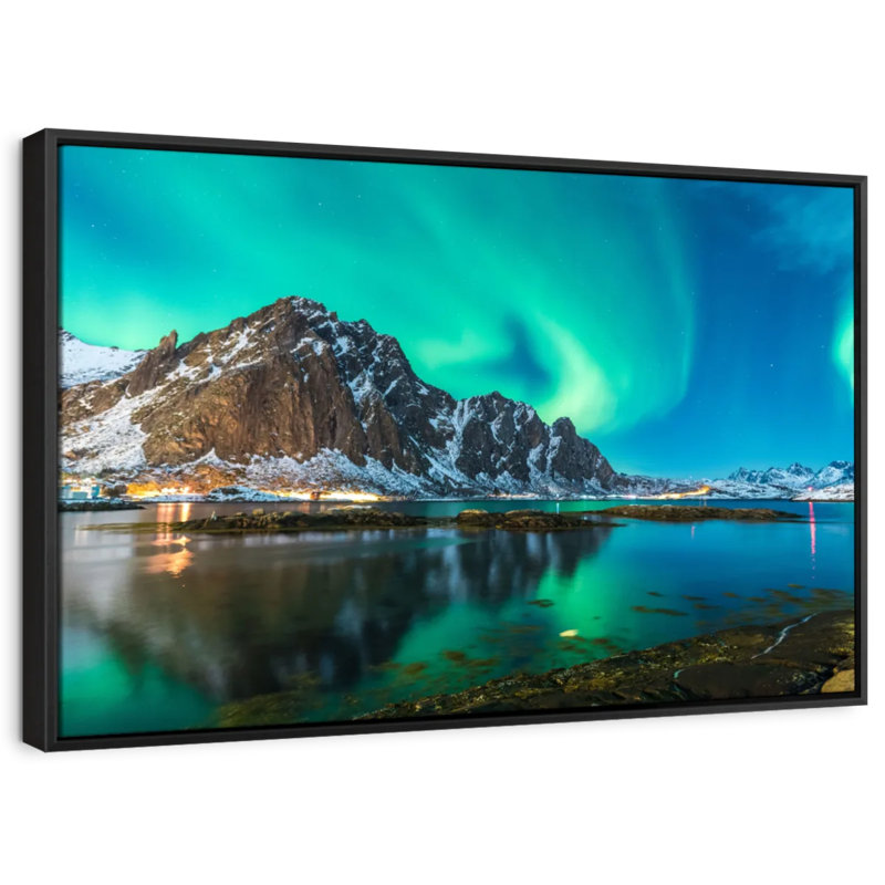 Impression sur toile Majestic Northern Lights, H 17 po x l 25 po