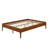 Contemporary Low-Profile Bed Base with Attached Durable Slat System-807744149