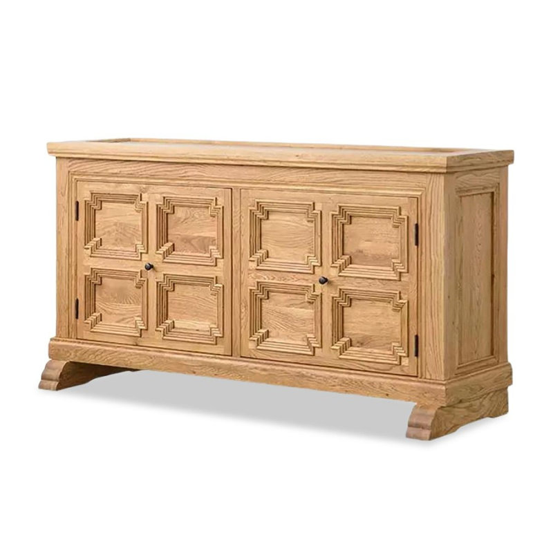 Meuble télé Modern Burlywood, H 31,50 po x L 57,09 po x l 17,72 po, Naturel