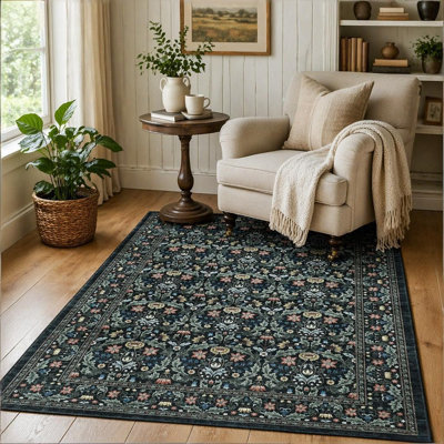 Tapis floral rétro Boho pour salon, chambre à coucher et salle de lavage