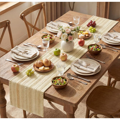 Brown Boho Vintage Table Runner 30x183 cm, Elegant Seasonal Holiday Kitchen Dining Holiday Birthday Table Decor for Home Party