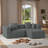 Boneless Cloud Sectional Couch In Two Boxes, Compressed Modular Sectional Sofa With Deep Seat-251139941