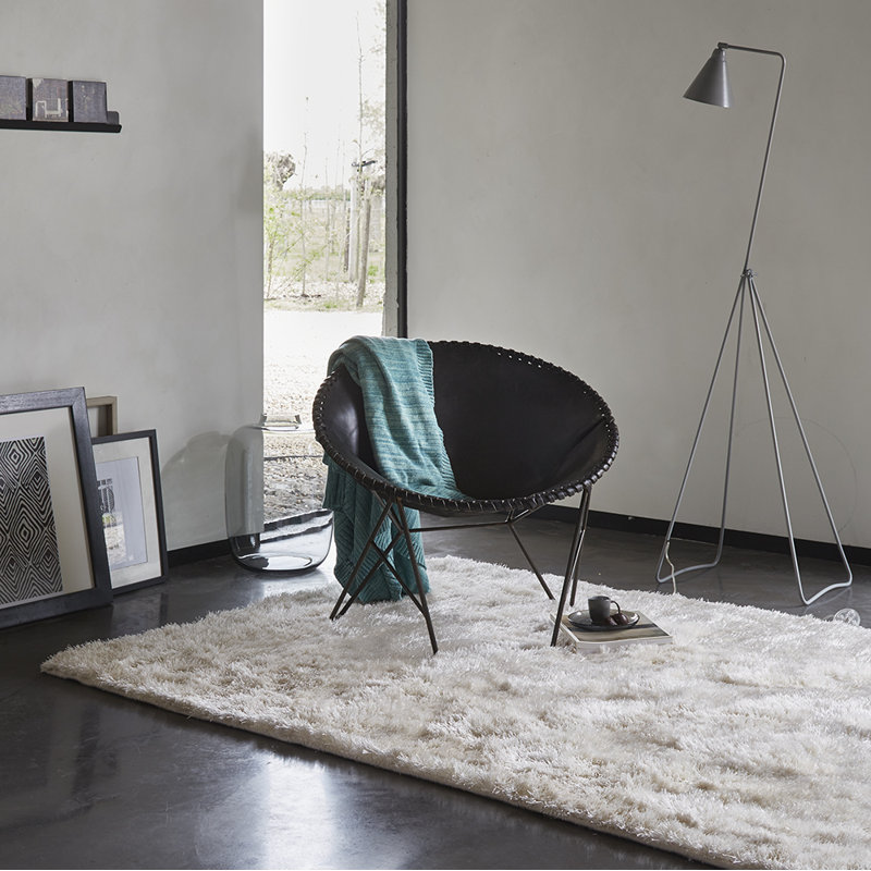 New Glamour Tufted Grey Rug, Rectangle 170 x 240cm