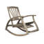 Chaise berçante grise en bois avec repose-pieds-138915523