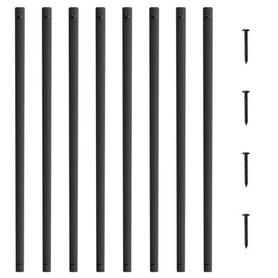 38" H x 1" W x 0.2" D Staircase Aluminum Balusters Flat Set
