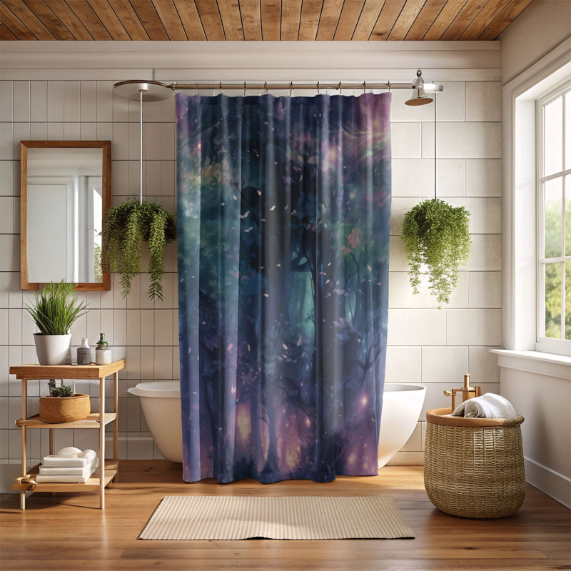 Rideau de douche Forest Haven, H 74 po x l 71 po