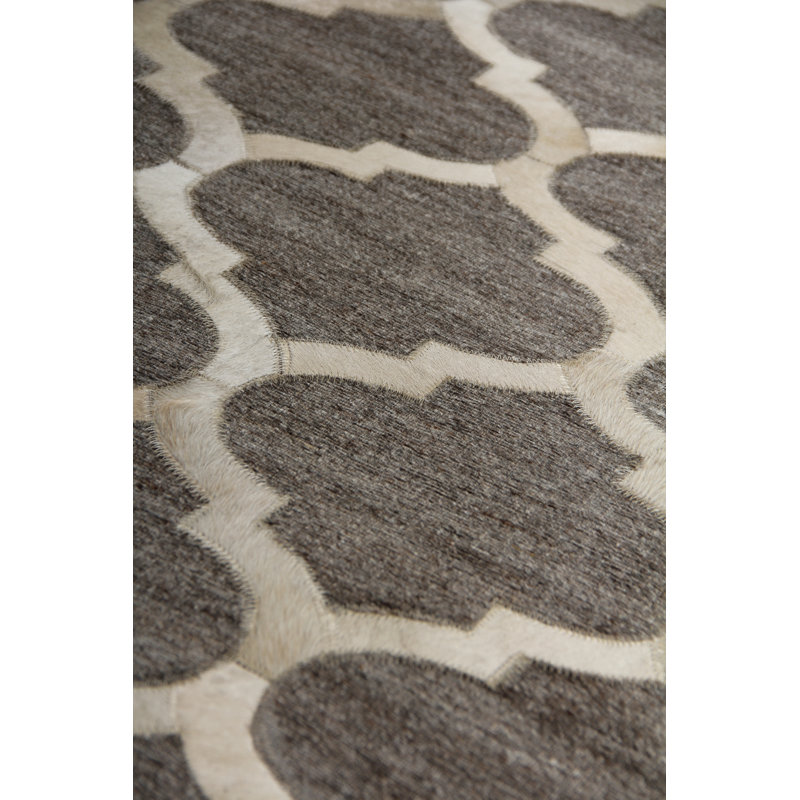 Berlin Cowhide Geometric Area Rug, Rectangle 12' x 15'