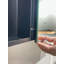 Armoire de rangement de salle de bain à miroir murale 39 po x 28 po avec cadre en fer noir