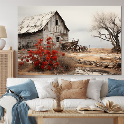 Red Farmhouse Rustic Elegance I - Farm Wall Decor