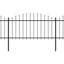 Chambersburg Black Metal Fence Panels-1880069795
