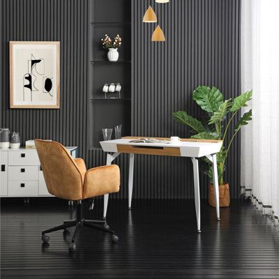 Bureau avec 3 tiroirs et rangement supérieur