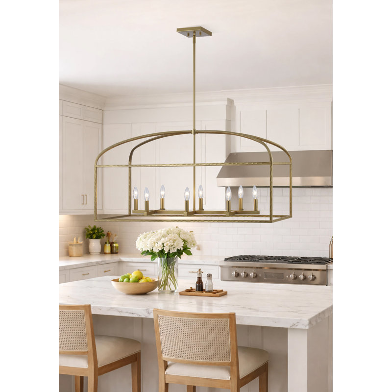 Birdy 8 - Light Caged LED Pendant, Antique Gold