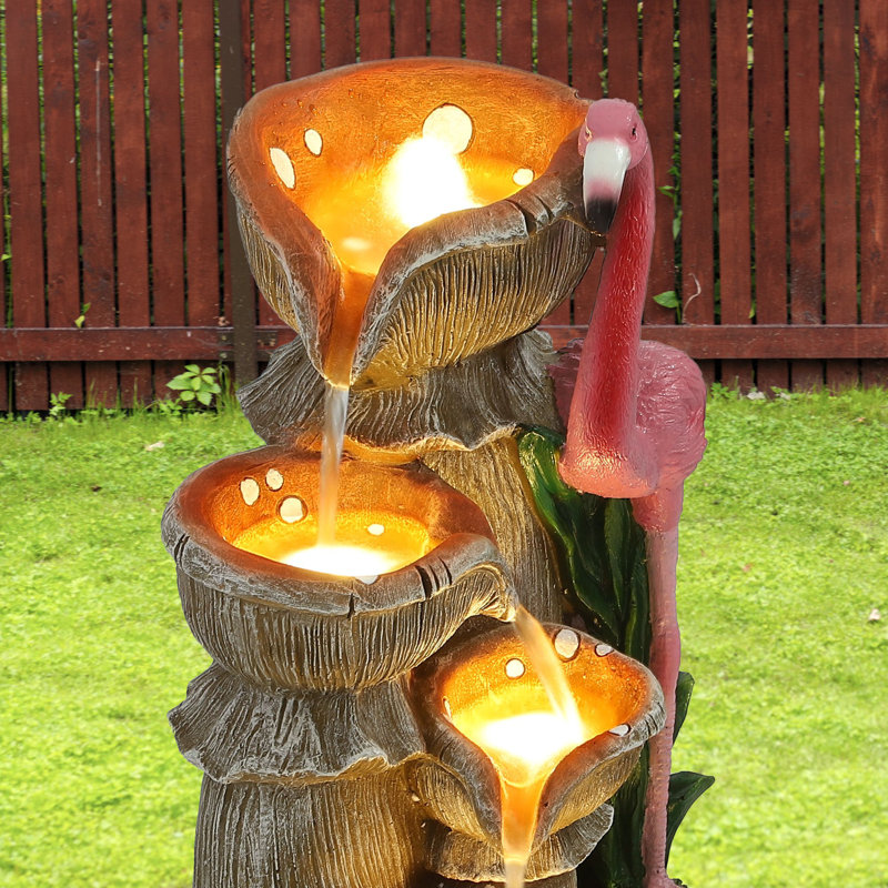 Bernadene Fountain with Lights