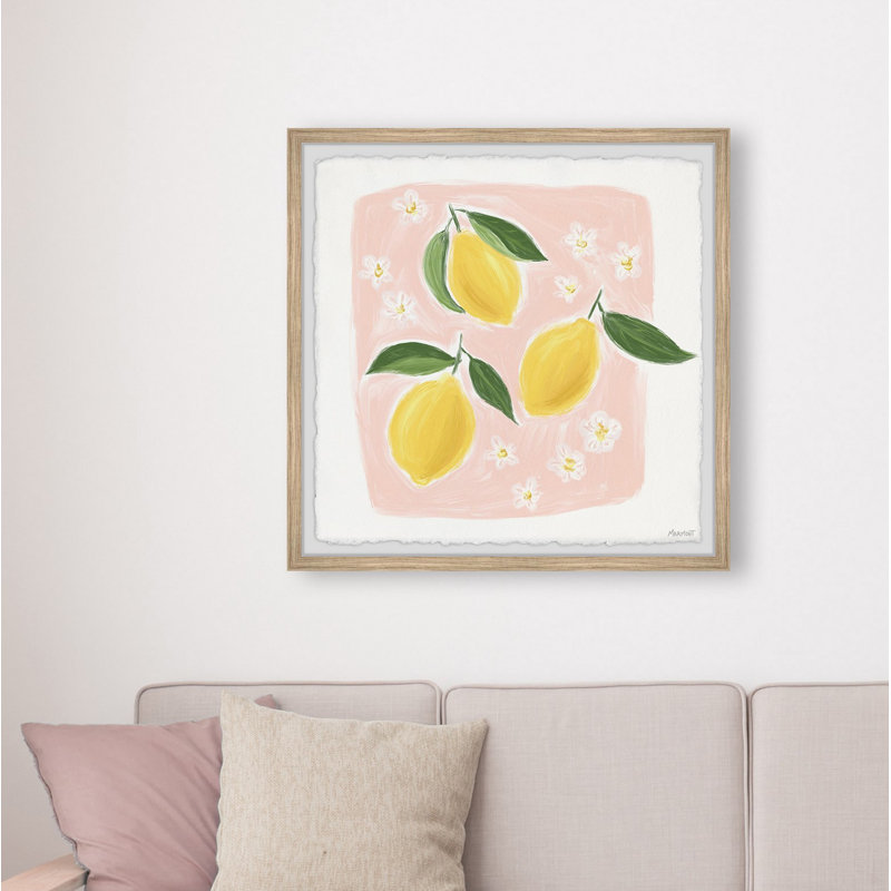 Lemons - Single Picture Frame Painting, 81cm H x 81cm W x 3.81cm D