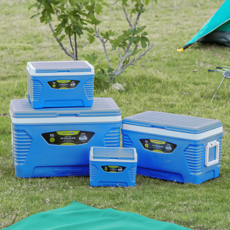 ROYALFORD Ice Cooler Box Camping Picnic Insulated Food Container, Blue