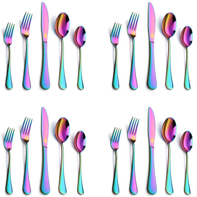 20 Pcs Flatware Cutlery Set, Dishwasher Safe